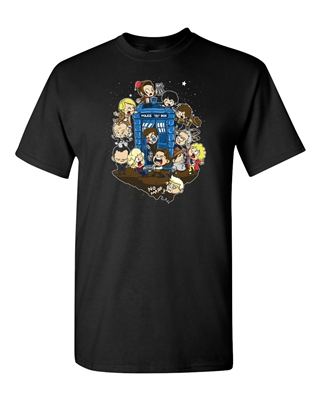 Let's Play Police Tardis Box Funny Parody Adult DT T-Shirts Tee