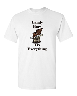 Candy Bars Fix Everything Adult DT T-Shirts Tee