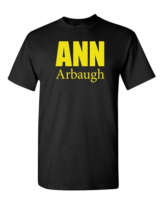 Ann Arbaugh Bold Football Michigan Adult T-Shirt Tee