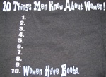 10 Things Men Know about women T-shirt -CLICK ME!