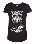 Princess Crown Baby Girl Skeleton Mother Maternity DT T-Shirt Tee