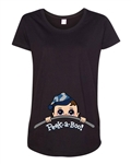 Baby Boy Peek A Boo Cute Pregnant Babies Expecting Mom Maternity DT T-Shirt Tee