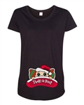 Baby Santa Pillow Christmas Cute Pregnant Expecting Mom Maternity DT T-Shirt Tee