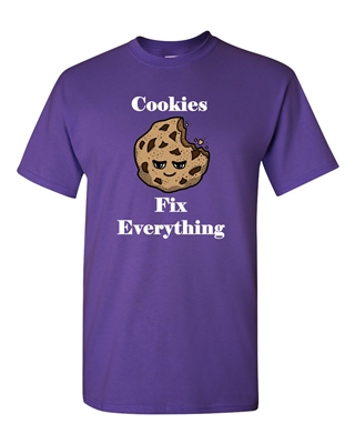 Cookies Fix Everything Adult DT T-Shirts Tee