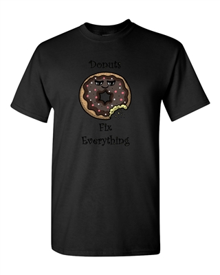 Donuts Fix Everything Adult DT T-Shirts Tee