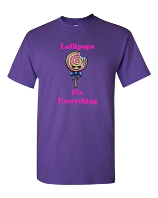 Lollipops Fix Everything Adult DT T-Shirts Tee