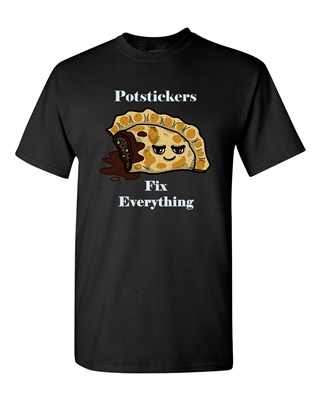 Potstickers Fix Everything Adult DT T-Shirts Tee