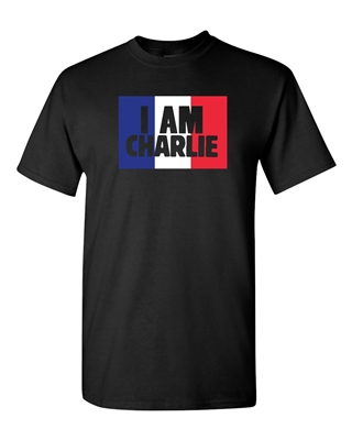 I Am Charlie Support France Flag DT Adult T-Shirt Tee