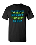 Sometimes I Wake Up Grumpy Other Times I Let Her Sleep Funny Adult DT T-Shirts Tee
