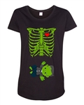 Baby Skeleton Baby Frankenstein Halloween Horror Funny Maternity DT T-Shirt Tee