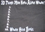 10 Things Men Know about women T-shirt -CLICK ME!